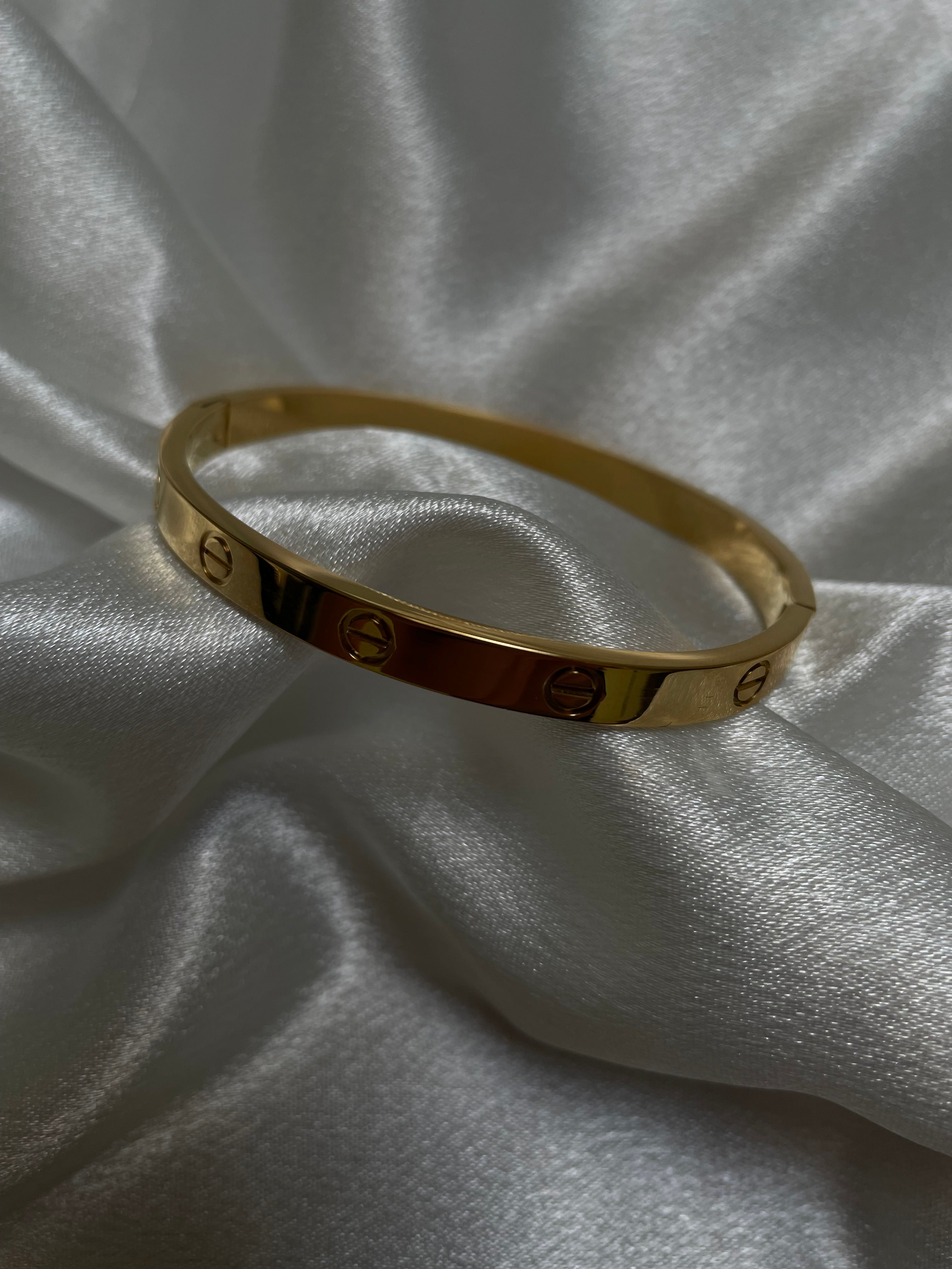 Gold signature bracelet