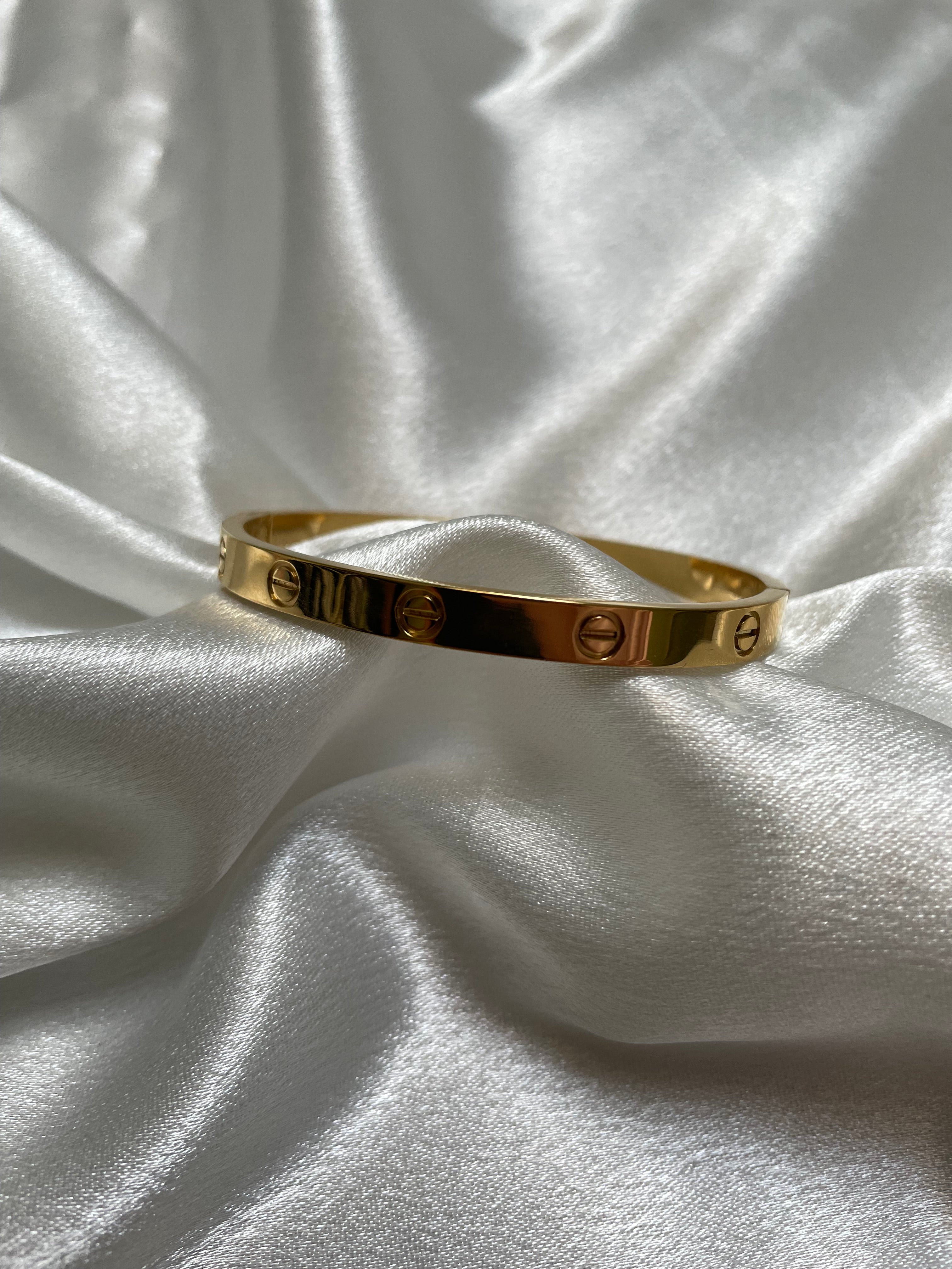 Gold signature bracelet