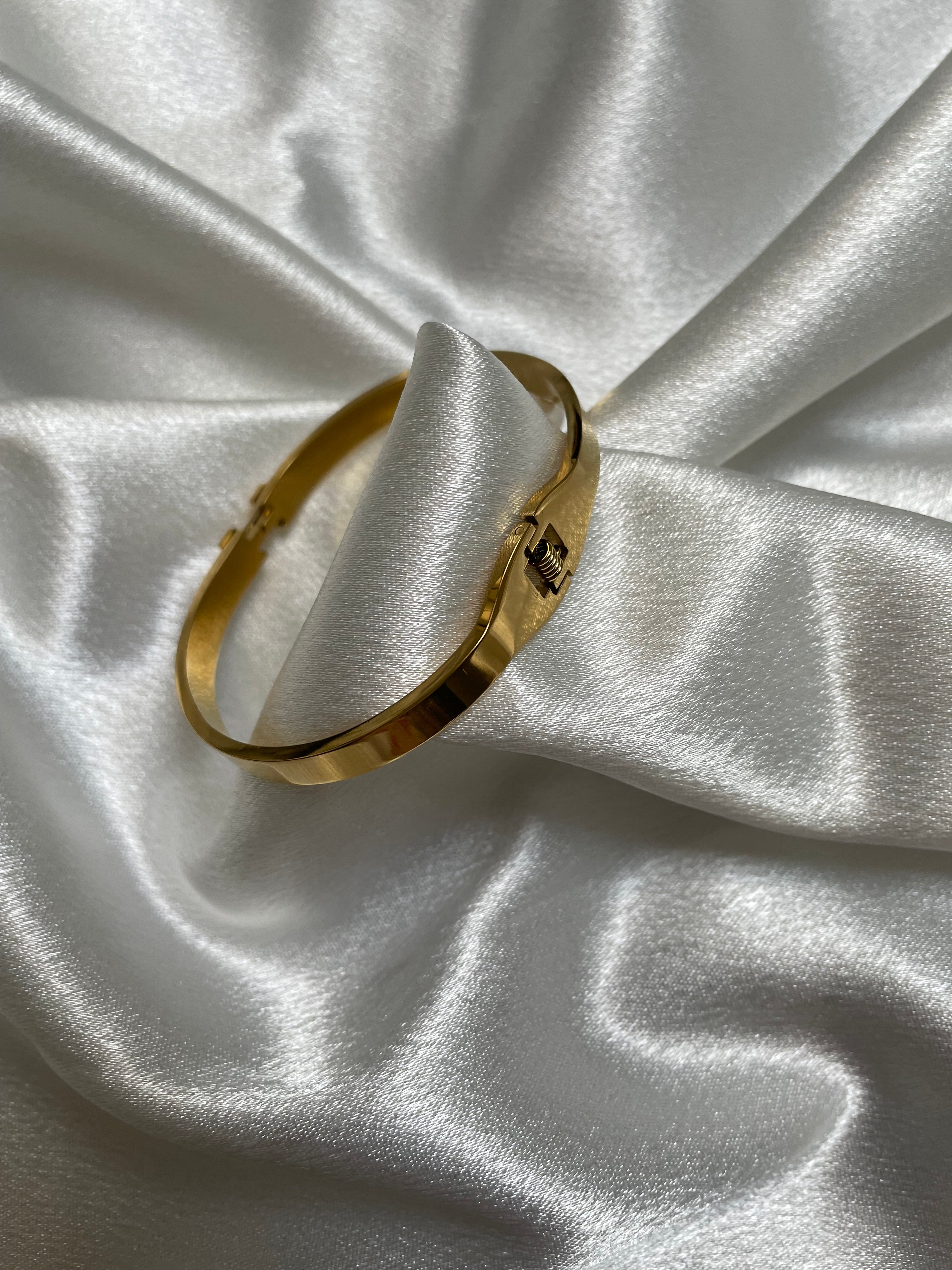 White Enamel Signature Bracelet