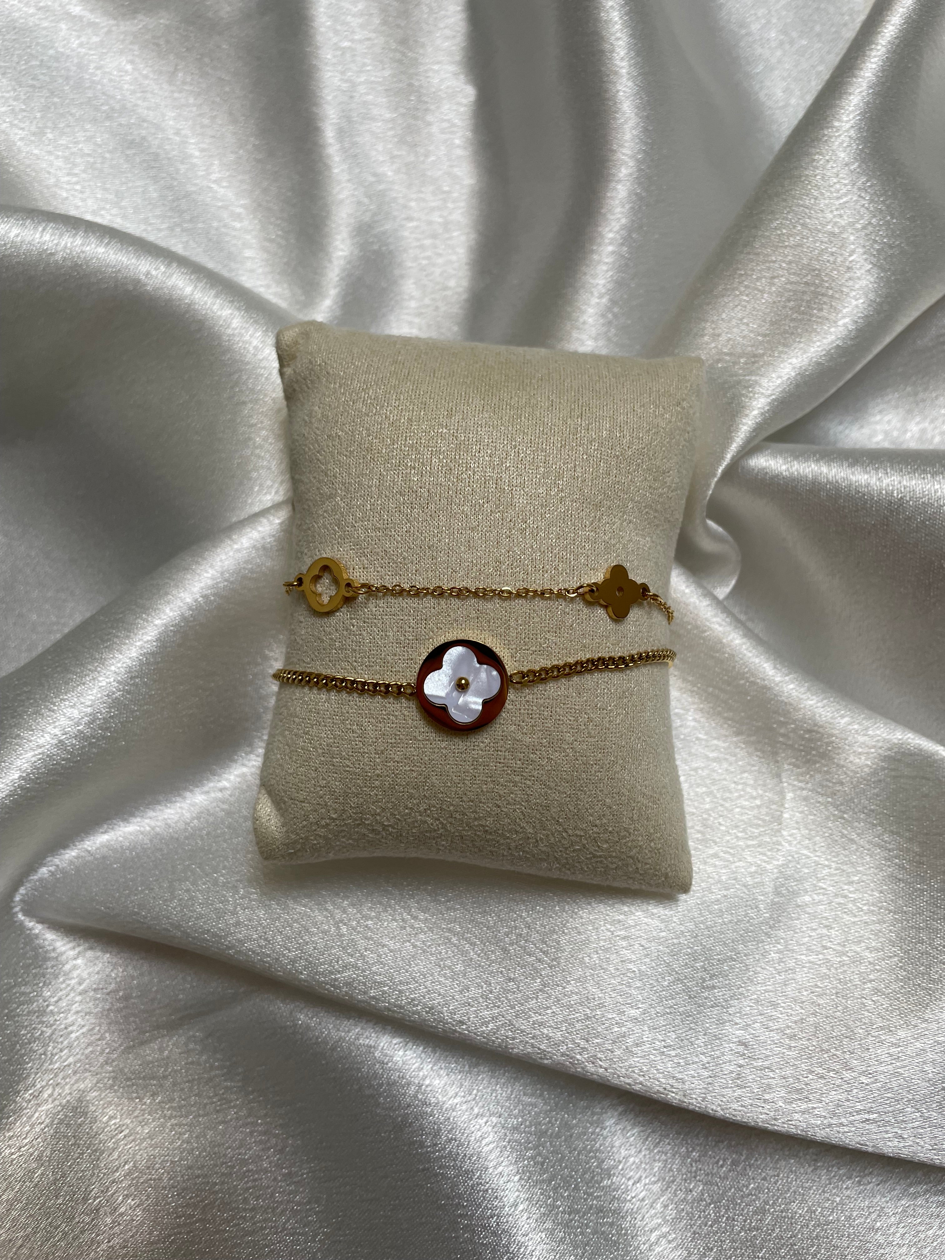 Dual Charm Gold Bracelet - 2-in-1 Elegance